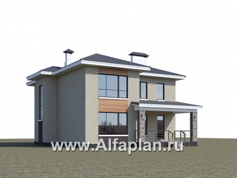 Проекты домов Альфаплан - «Формула успеха» - загородный дом с удобной планировкой - превью дополнительного изображения №1