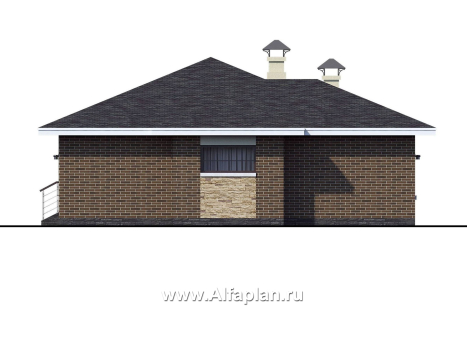Проекты домов Альфаплан - «Вуокса» - стильный коттедж с комфортной планировкой - превью фасада №2