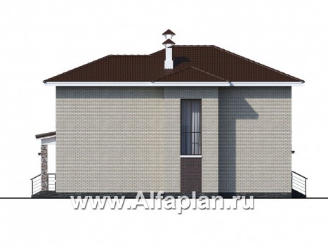 Проекты домов Альфаплан - «Формула успеха» - загородный дом с удобной планировкой - превью фасада №3