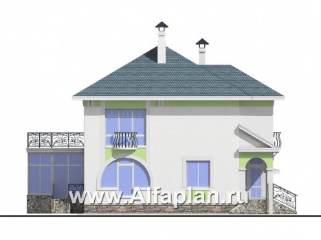 «Палома» - проект двухэтажного дома, с террасой, гараж на 2 авто - превью фасада дома