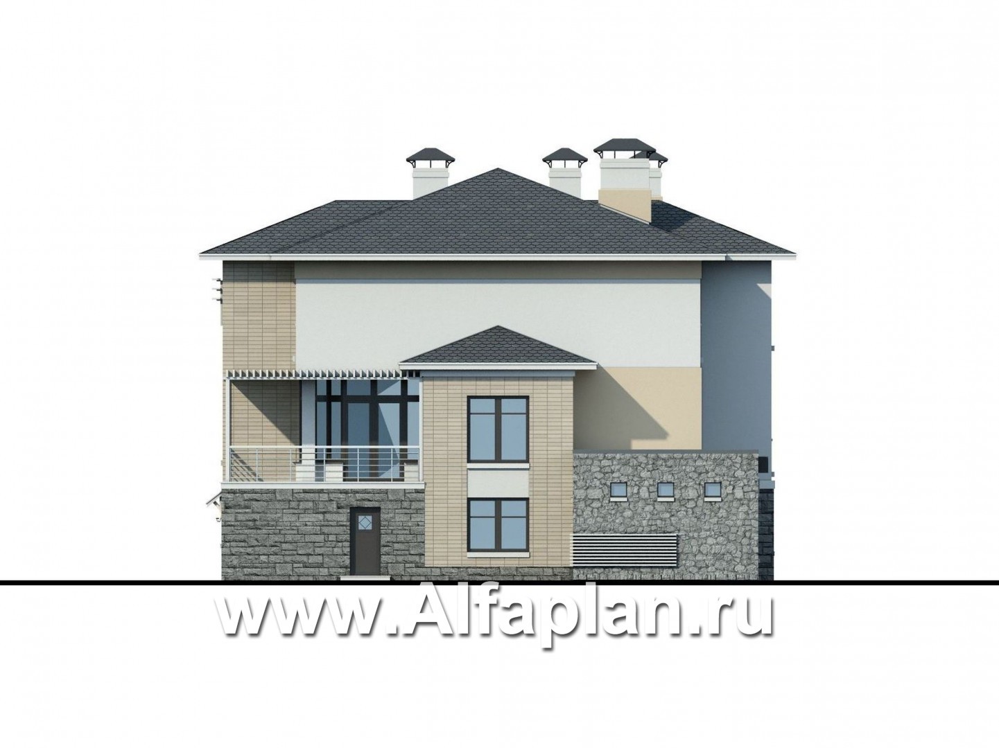 Проекты домов Альфаплан - Бассейн для загородных домов 77А,Б, 94А, 134Б, 394А - изображение фасада №2