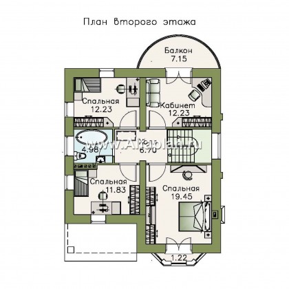Проекты домов Альфаплан - «Стелла»- компактный дом для маленького участка  - превью плана проекта №2