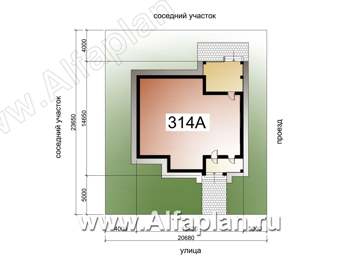 Проекты домов Альфаплан - «Жасмин» - одноэтажный дом в классическом стиле - дополнительное изображение №2