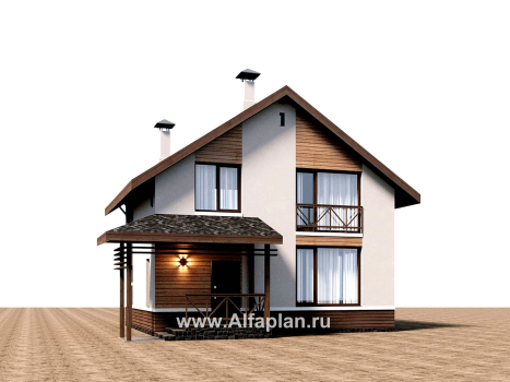 Проекты домов Альфаплан - "Бессер" - проект рационального каркасного дома - превью дополнительного изображения №1