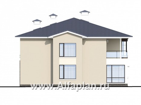 «Опал» - проект двухэтажного дома, с террасой, с эркером - превью фасада дома
