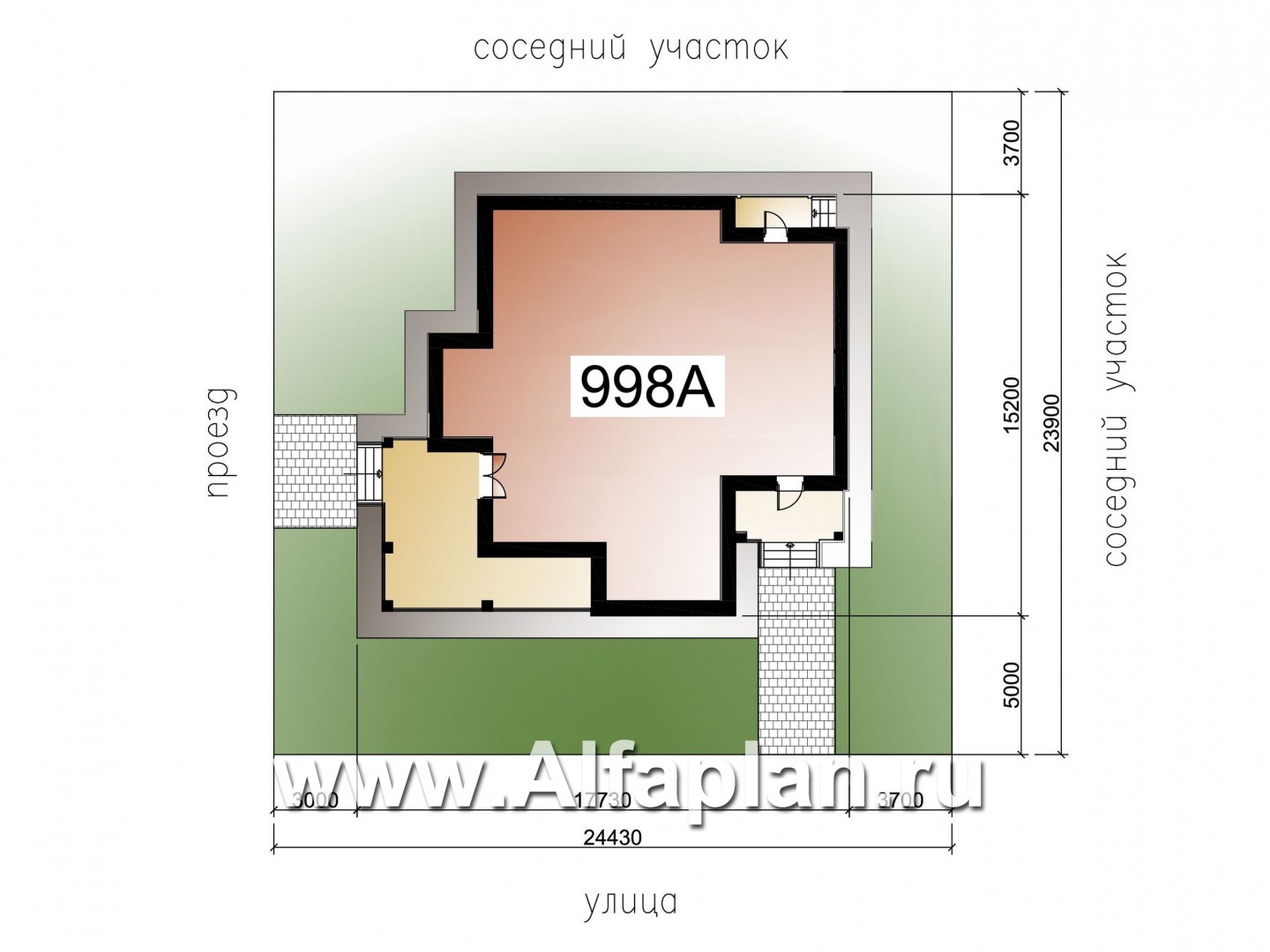Проекты домов Альфаплан - «Голицын» — особняк с отделкой в темных тонах - дополнительное изображение №2