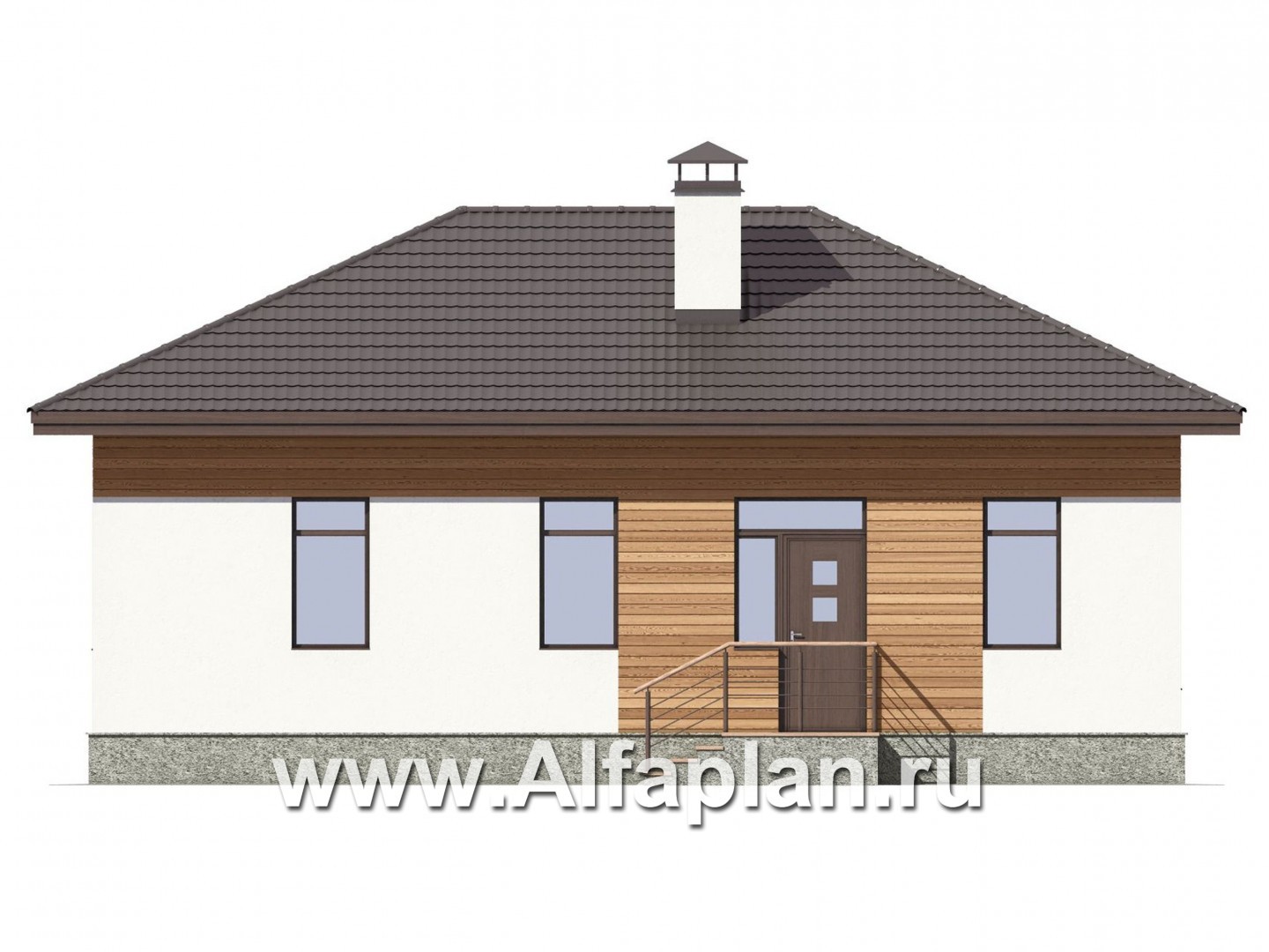 Проекты домов Альфаплан - Уютная дача для небольшой семьи - изображение фасада №4