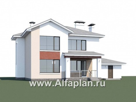Проекты домов Альфаплан - «Платина» - современный дом в европейской традиции - превью дополнительного изображения №1