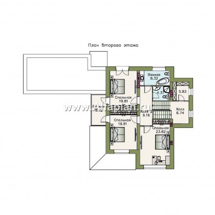 Проекты домов Альфаплан - «Светлые времена» - респектабельный особняк с бассейном ДУО - превью плана проекта №3