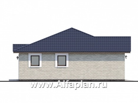 Проекты домов Альфаплан - Гараж с кладовой и мастерской - превью фасада №3